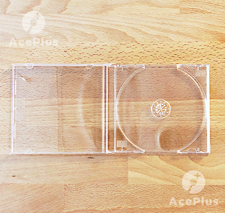 AcePlus 10-pk CD Standard Clear Jewel Case for Single Disc