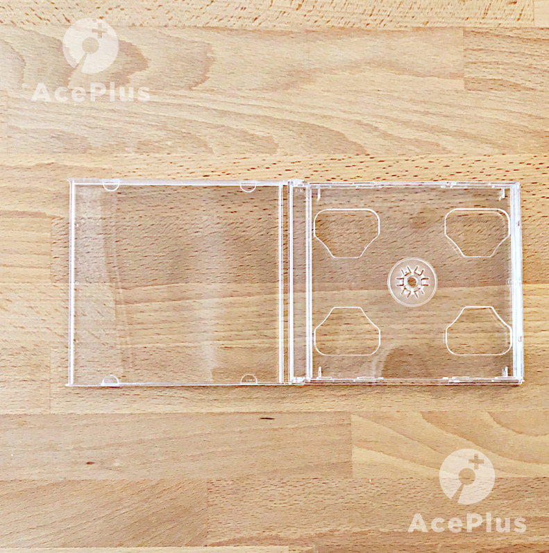 AcePlus 10-pk CD Standard Clear Double Jewel Case for 2-discs