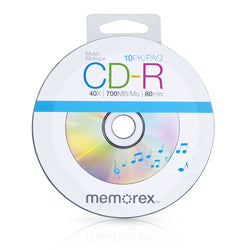 Memorex CD-R80 700MB Audio Music 10 Pack in Puck