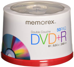Memorex 8.5 GB 8 X Double Layer DVD+R - 25 Pack Spindle