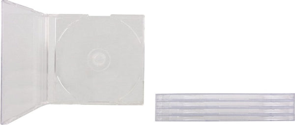 AcePlus Boitier DVD Quad pour 4 disques Noir avec plateaux intérieurs et  clip livre